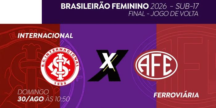 Internacional e Ferroviária disputam a final do Brasileirão Feminino Sub-17 neste domingo (30), com transmissão ao vivo pela TV Brasil.