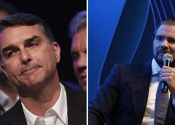 Polícia Federal investiga suspeitas de corrupção passiva e lavagem de dinheiro envolvendo Flávio Bolsonaro, Daniel Vorcaro e filme sobre Jair Bolsonaro.