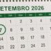 O próximo feriado nacional de 2026 será em 7 de setembro, uma segunda-feira. Veja as demais datas previstas até o fim do ano.