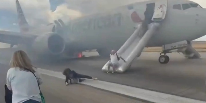 American Airlines evacua 173 passageiros após falha em pneu e incêndio durante tentativa de decolagem em Denver.