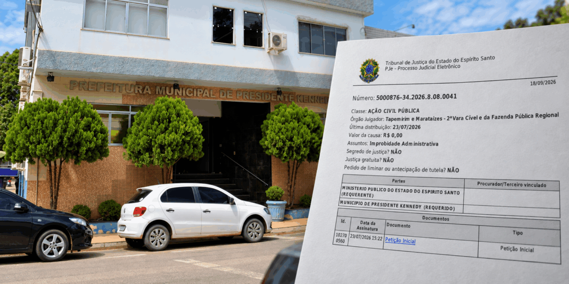 Ministério Público aciona Presidente Kennedy por contratações temporárias e cobra plano para concurso