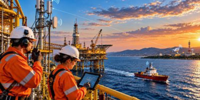 No Dia Mundial do Petróleo, entenda como satélites, fibra óptica, redes móveis e sistemas digitais garantem a conectividade de plataformas de petróleo em alto-mar.
