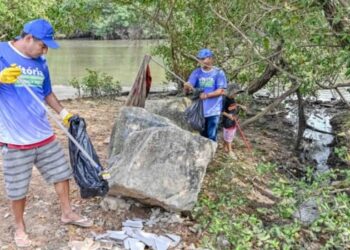 Vitória promove mutirão de limpeza no manguezal de Maria Ortiz com estudantes, pescadores, pesquisadores e voluntários nesta sexta-feira (18).