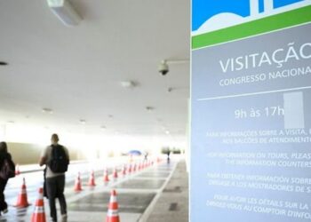 Visitas ao Congresso Nacional ficam suspensas de 5 a 7 de setembro por motivos de segurança. Agendamentos retornam na quinta-feira (10).