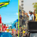 Lula e Flávio Bolsonaro participaram de atos políticos neste sábado (10), com discursos sobre economia, programas sociais, emprego, inclusão e propostas para o país.